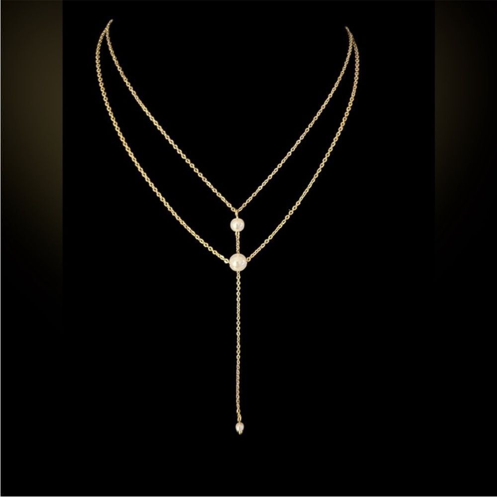 2 Piece Faux Pearl Necklace Stack - Beautiful!